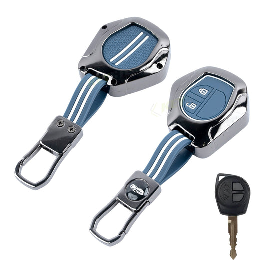 Metal Key Cover Compatible For Suzuki: Swift, Dzire, WagonR, Brezza, Grand Vitara, Fronx, Jimny, XL6, Ignis, Ertiga, Baleno,Celerio,Ciaz