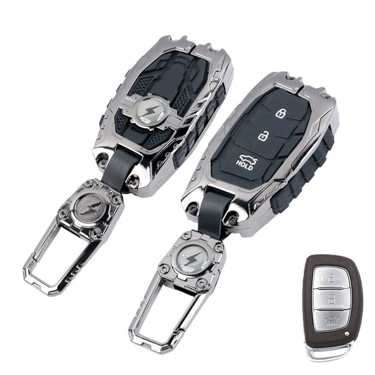 Transformer Metal Key Cover Compatible For Hyundai: i20, Creta, Venue, Tucson, Alcazar, Verna, Xcent, Aura, Elantra, Nios, I-10 Grand,Exter