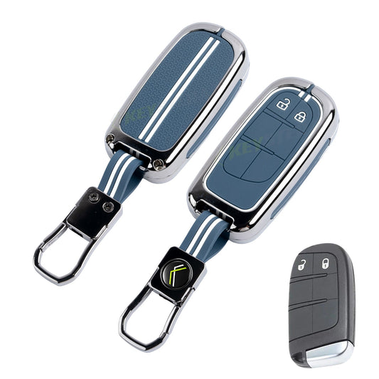 Metal Silicone Car Key Cover Compatible For Jeep Compass, Jeep Compass Trailhawk Smart Key