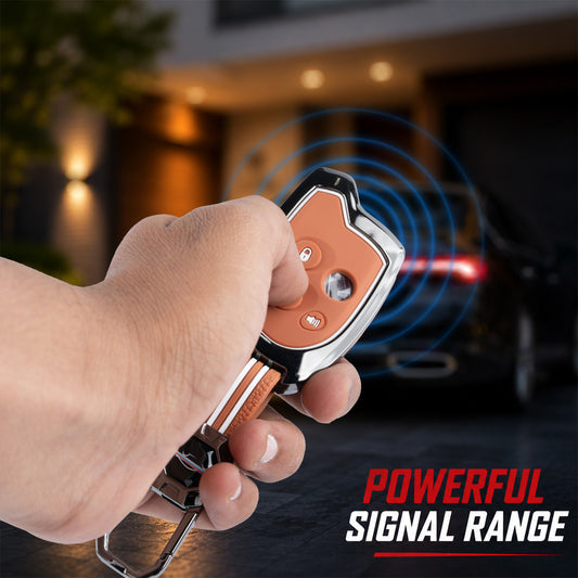 Metal Sapphire Key Cover With Key Chain Compatible with Suzuki Nippon 3-Button Smart Key