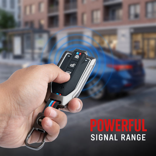 Metal Silicone Key Cover with keychain Compatible For Mahindra XEV 9e, BE 6e & 7XO (6 Button)