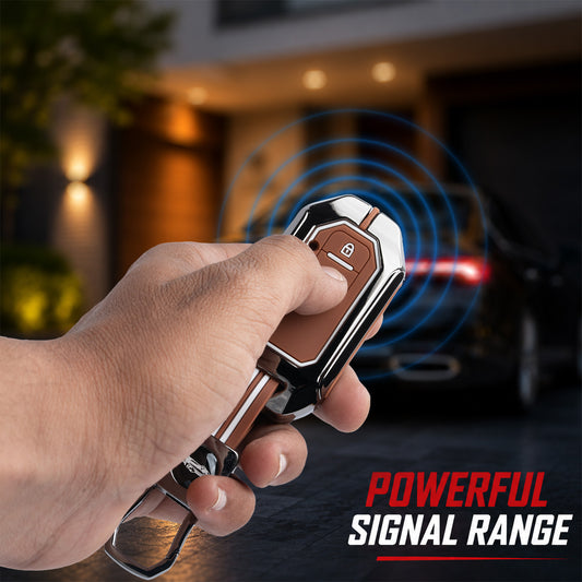 Metal Key Cover Compatible For Suzuki : Baleno, Swift, Ertiga, XL6, DZire, Fronx, Scross, Celerio, Ciaz, Brezza, Grand Vitara, Jimny, Ignis (3 Button Smart key)