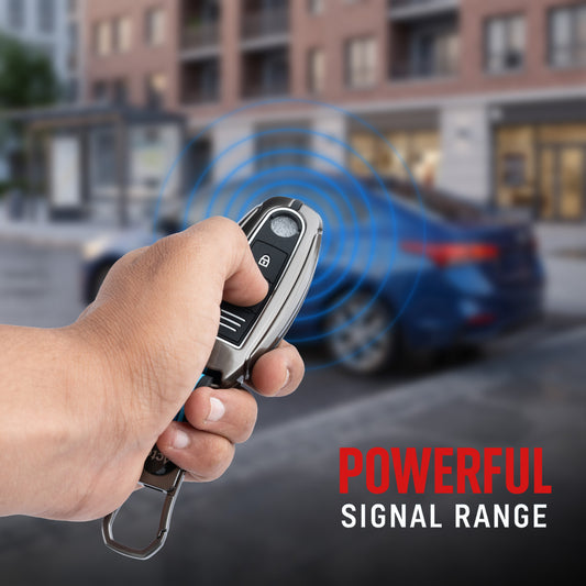 Metal Silicone Key Cover Compatible for Nissan Sunny | Terrano | Magnite (2 button smart key)