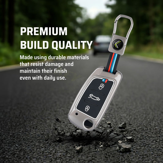 Metal Key Cover With Key Chain Compatible With B29 Model Universal Flip Key