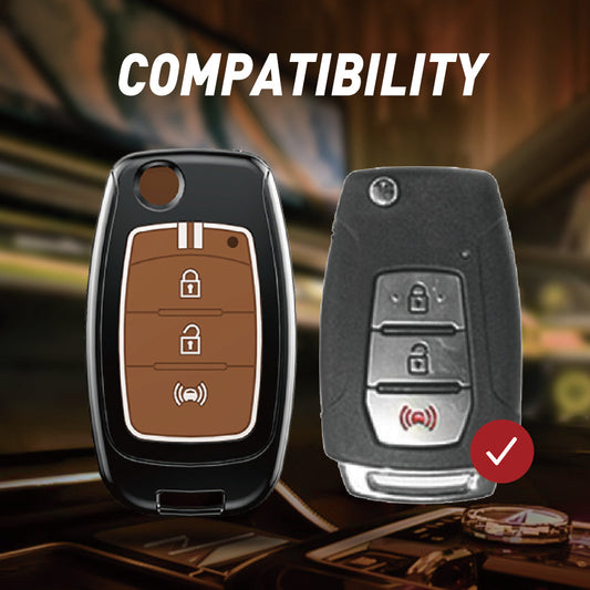 Mahindra Alturas G4, XUV 300. 3 Button Flip Key cover