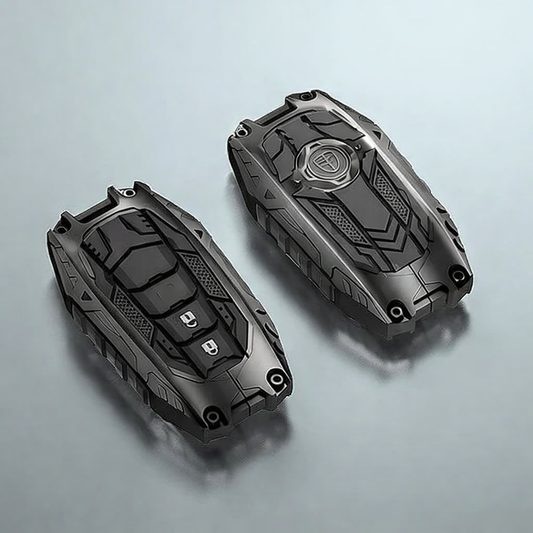 Metal Transformer Key Cover Compatible For Toyota: Innova Crysta, Innova HyCross, Hilux (2 button smart key)