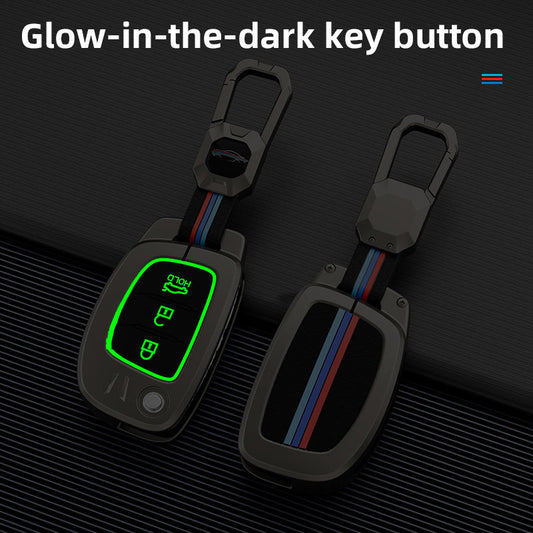 Metal Silicone Key Cover Compatible For Hyundai : Creta, Venue, Tucson, Alcazar, I20, Grand i10, Aura, Xcent, Exter (Copy)