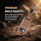 Metal Leather Brown Car Key Cover Compatible For Skoda : Octavia, Fabia, Laura, Superb, Rapid, Yeti & Volkswagen : Polo, Vento, Jetta, Ameo (3 Button Flip Key)