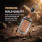 Metal Leather Brown Car Key Cover Compatible For Kia: Seltos, Sonet, Carens, Carnival (4 Button Smart Key)