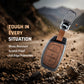 Metal Leather Brown Key Cover Compatible For Hyundai: i20, Creta, Venue, Tucson, Alcazar, Verna, Xcent, Aura, Elantra, Nios, I-10 Grand,Exter