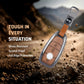 Metal Leather Brown Key Cover Compatible For Mercedes-Benz : E-Class, S-Class, A-Class, C-Class, G-Class 2020 Onwards