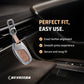 Metal Leather Brown Car Key Cover Compatible For MG Astor, MG ZS EV (3 Button smart key)