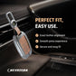 Metal Leather Brown Car Key Cover Compatible For Toyota: Innova Crysta, HyCross, Hilux, Fortuner, Legender, Land Cruiser, Camry (3 button smart key)