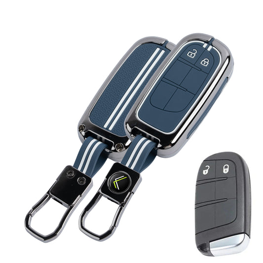 Metal Silicone Car Key Cover Compatible For Jeep Compass, Jeep Compass Trailhawk Smart Key