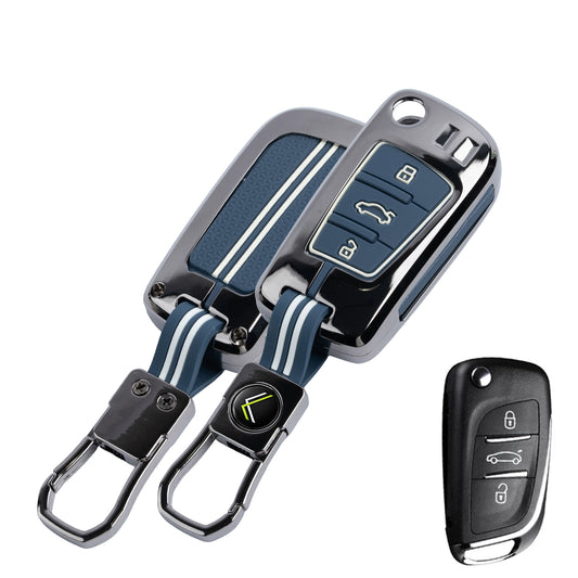 Metal Key Cover With Key Chain Compatible With B11 DS Flip Key