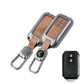 Metal Leather Key Cover Compatible For Suzuki : Swift, Dzire, Baleno, Ertiga, Vitara, Brezza, Fronx, Jimny XL6, & Toyota: Glanza, Urban Cruiser Hyryder