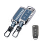 Metal Key Cover With Key Chain Compatible with Tata: Nexon, Harrier, Safari, Altroz, Punch, Tiago, Tigor, Zest, Bolt, Hexa (3 button Flip Key)