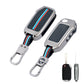 Metal Silicone Car Key Cover Compatible For kia : Seltos, Sonet, Carens, Carens Clavis (3 Button Flip Key)