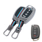 Metal Silicone Key Cover Compatible For Hyundai: Santa Fe (4 Button Flip Key)