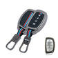 Metal Silicone Key Cover Compatible for Hyundai: Alcazar, Creta 2021 onwards (4 button smart key)