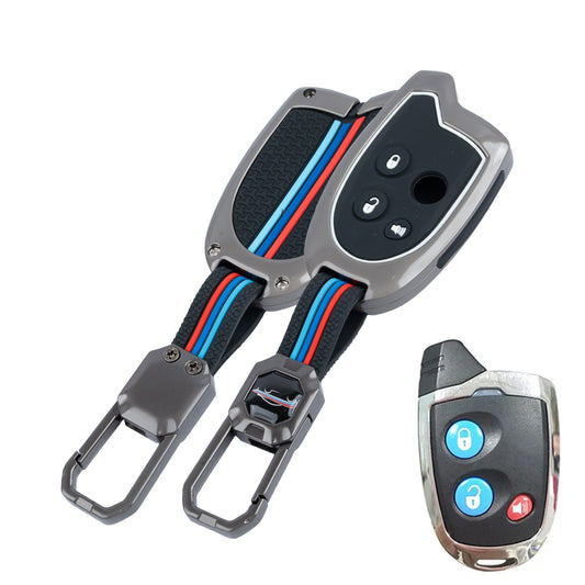 Metal Silicone Key Cover Compatible for Suzuki Nippon 3-Button Smart Key
