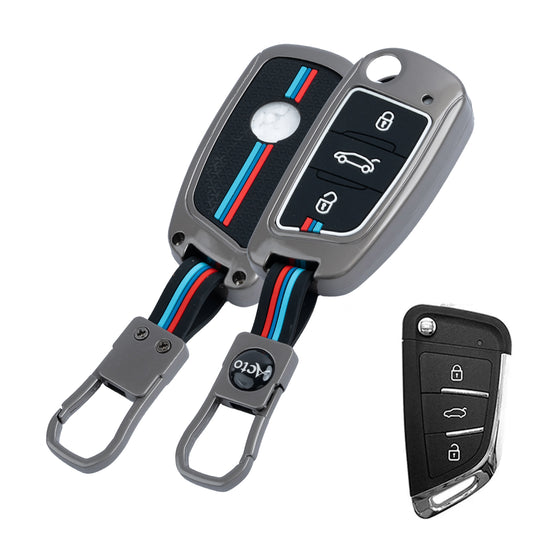 Metal Key Cover With Key Chain Compatible With B29 Model Universal Flip Key