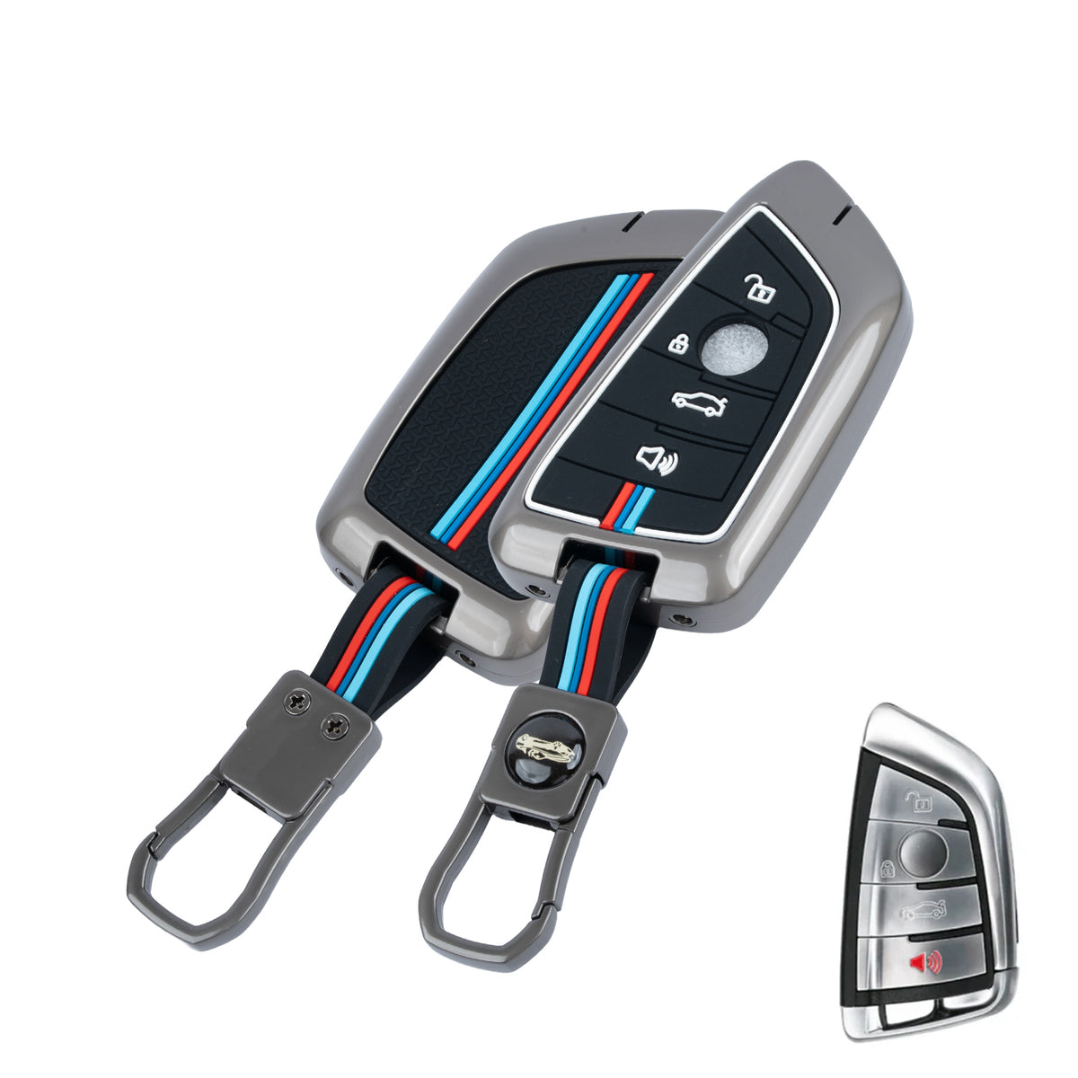 metal silicon Car Key Cover Compatible For BMW X1, X3, X6, X5, 5 Series, 6 Series, 7 Series