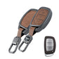 Metal Leather Brown Key Cover Compatible For Hyundai: i20, Creta, Venue, Tucson, Alcazar, Verna, Xcent, Aura, Elantra, Nios, I-10 Grand,Exter