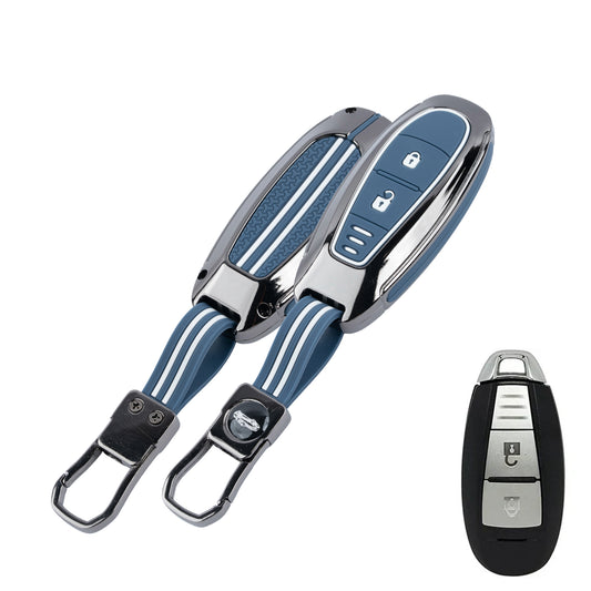 Metal Key Cover Compatible For Suzuki: Baleno, Ciaz, Ignis, S-Cross, Grand Vitara, Brezza & Toyota Urban Cruiser (3 Button smart key)