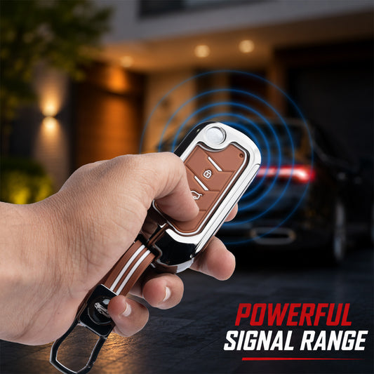 Metal Key Cover Compatible For Mahindra: Thar, Bolero, Scorpio, Scorpio-N, XUV700, XUV400, XUV3x0, XUV300, TUV300, Marazzo (3 button flip key)