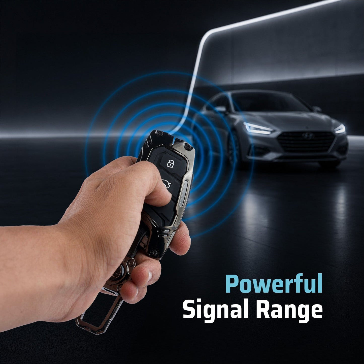 Transformer Car Key Cover Compatible For MG Astor, MG ZS EV (3 Button smart key)