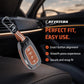 Metal Sapphire Key Cover With Key Chain Compatible with Hyundai: Alcazar, Creta 2021 onwards (4 button smart key)
