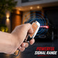 Metal Sapphire Key Cover With Key Chain Compatible with MG Astor, MG ZS EV (3 Button smart key)