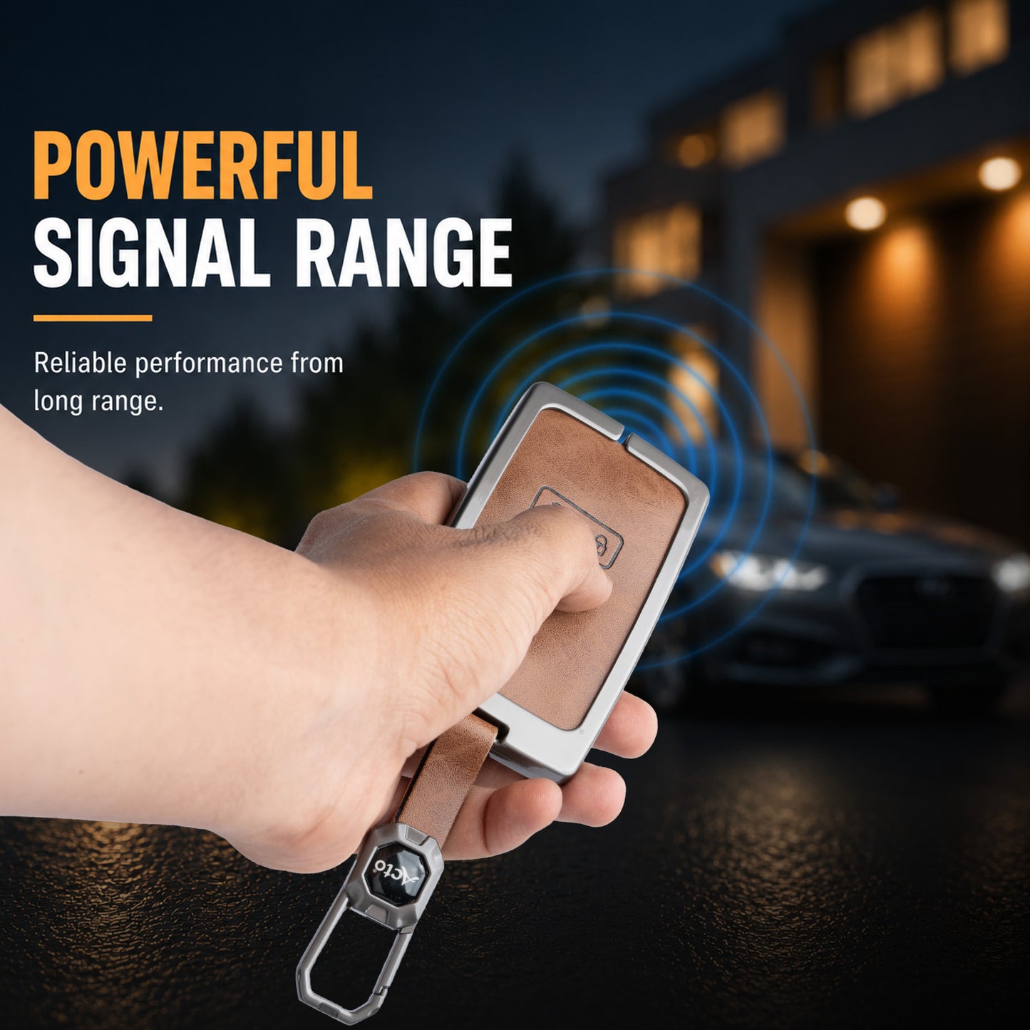 Metal Silicone Key Cover Compatible For Renault Triber | Kiger | New Kwid Smart Key