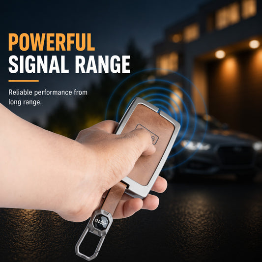 Metal Silicone Key Cover Compatible For Renault Triber | Kiger | New Kwid Smart Key