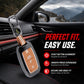 Metal Sapphire Key Cover With Key Chain Compatible with Kia Seltos, Kia Sonet,Kia Carens,Kia Carnival (3 Button Smart Key)