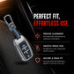 Metal Silicone Key Cover Compatible for kia : Seltos, Sonet, Carens, Seltos x line, Carnival (4 button smart key)