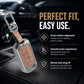 Metal Leather Brown Car Key Cover Compatible For Mahindra: Thar, Bolero, Scorpio, Scorpio-N, XUV700, XUV400, XUV3x0, XUV300, TUV300, Marazzo (3 button flip key)