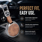 Metal Leather Brown Car Key Cover Compatible For TATA Harrier EV 4 button Smart Key.