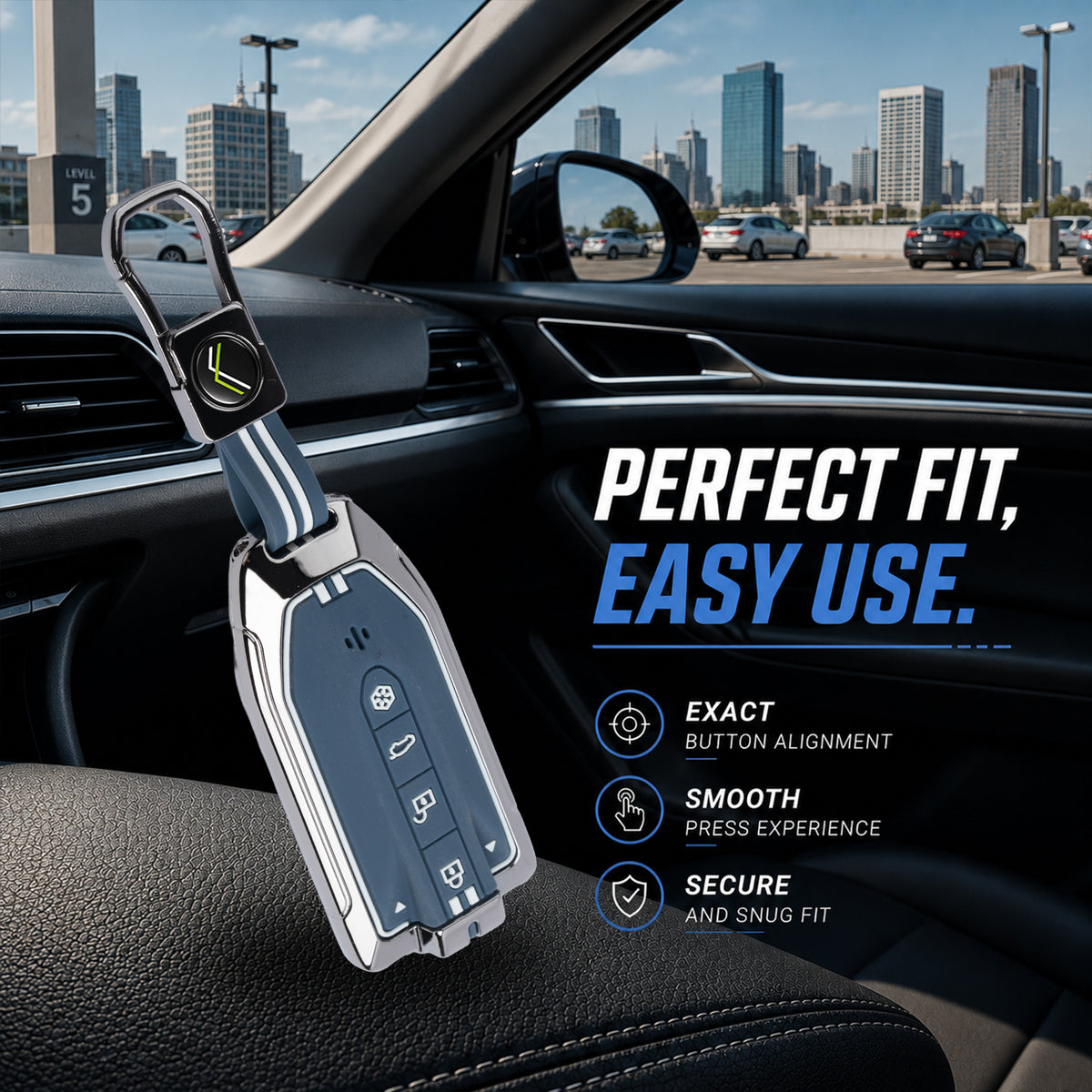 Metal Silicone Key Cover with keychain Compatible For Mahindra XEV 9e, BE 6e & 7XO (6 Button)