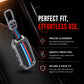 Metal Silicone Car Key Cover Compatible For kia : Seltos, Sonet, Carens, Carens Clavis (3 Button Flip Key)