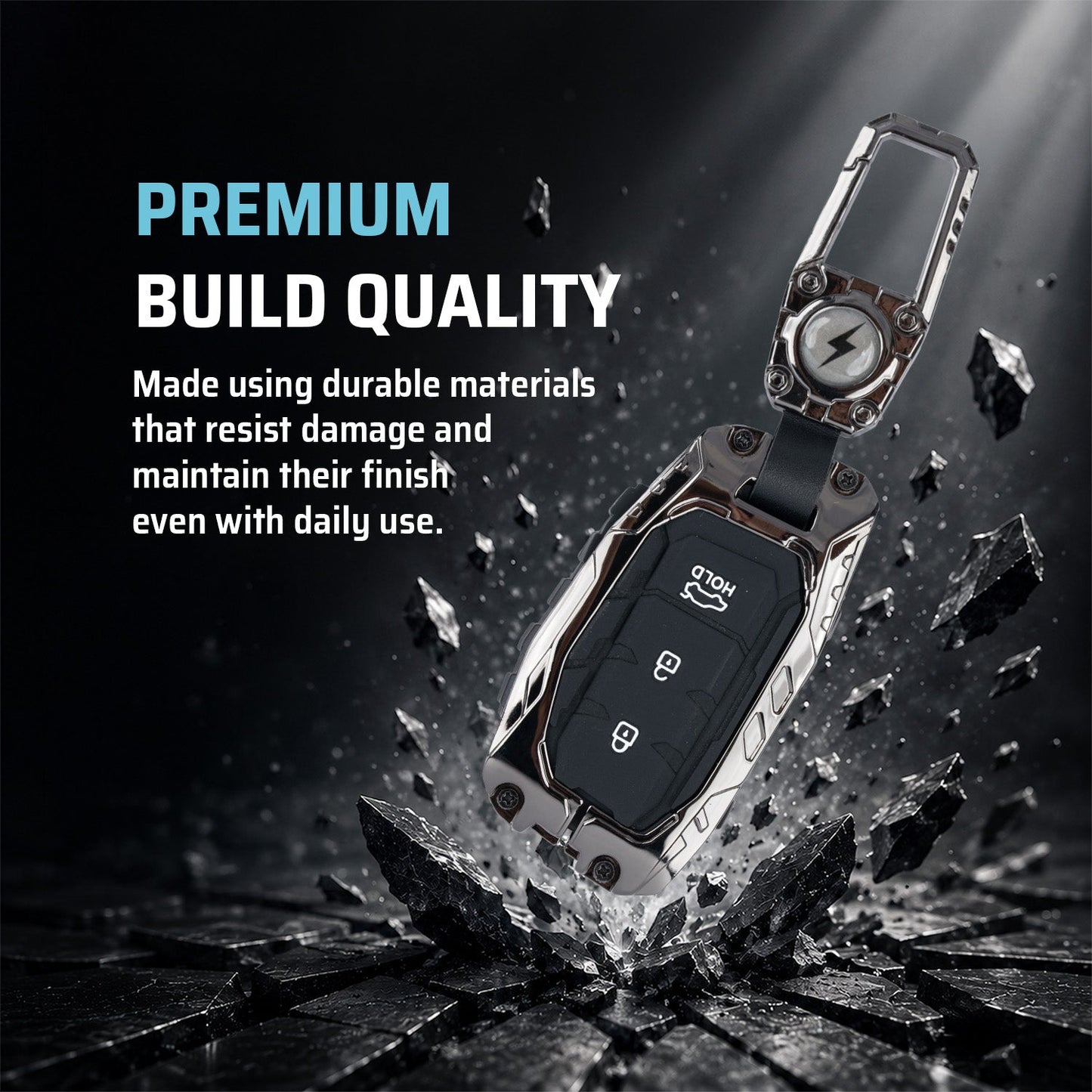 Transformer Metal Key Cover Compatible For Hyundai: i20, Creta, Venue, Tucson, Alcazar, Verna, Xcent, Aura, Elantra, Nios, I-10 Grand,Exter