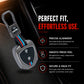 Metal Silicone Key Cover Compatible for Toyota : Innova, Fortuner 2 button remote key