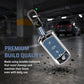 Metal Key Cover Compatible For Mahindra: Thar, Bolero, Scorpio, Scorpio-N, XUV700, XUV400, XUV3x0, XUV300, TUV300, Marazzo (3 button flip key)