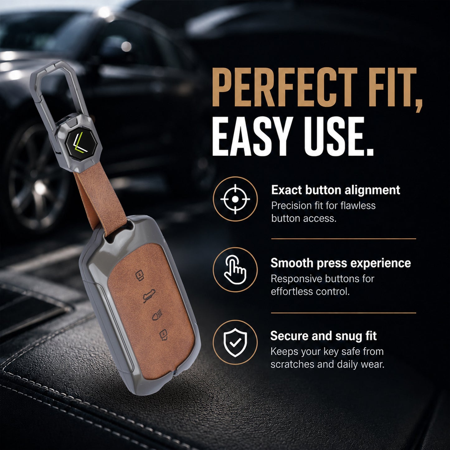 Tata Sierra Smart Plus, Pure Varient metal leather car key cover