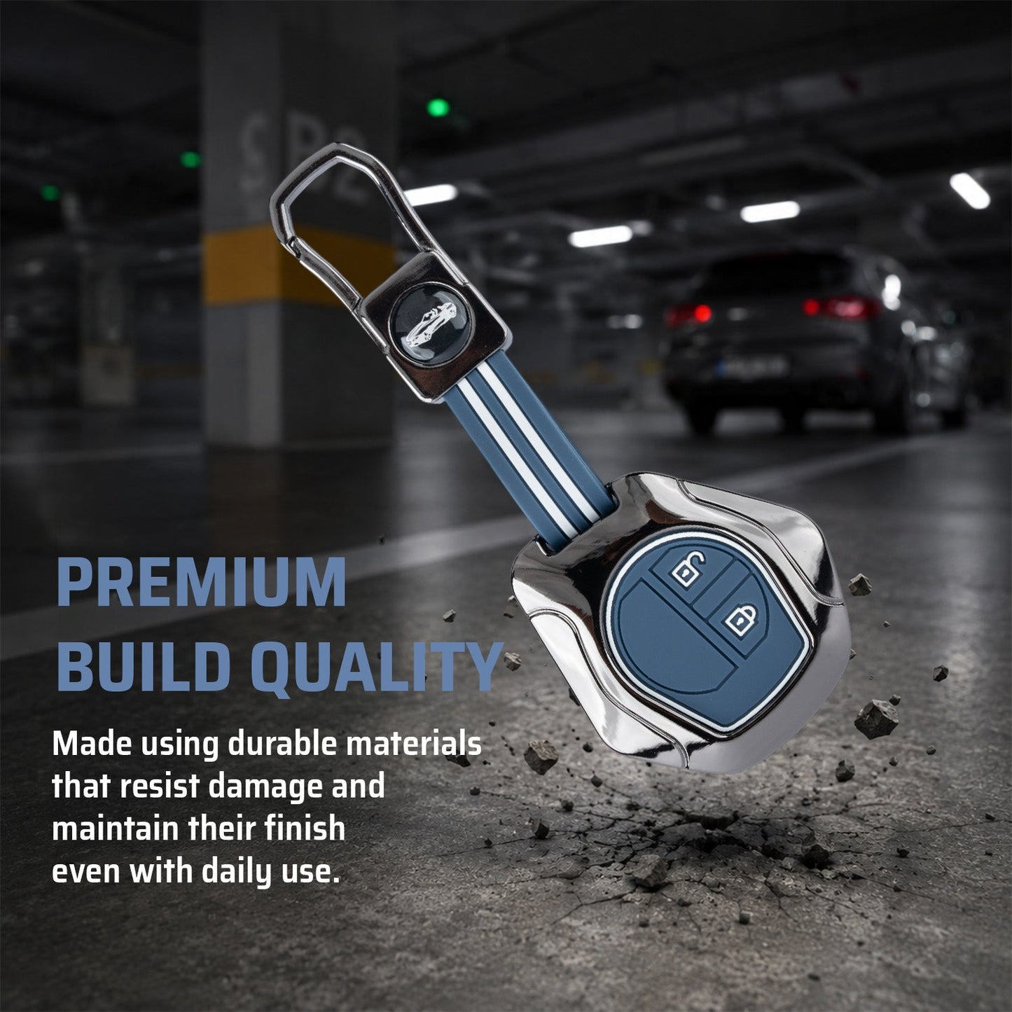 Metal Key Cover Compatible For Suzuki: Swift, Dzire, WagonR, Brezza, Grand Vitara, Fronx, Jimny, XL6, Ignis, Ertiga, Baleno,Celerio,Ciaz