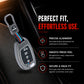 Metal Silicone Key Cover Compatible For Hyundai: Santa Fe (4 Button Flip Key)