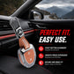 Metal Sapphire Key Cover With Key Chain Compatible with Toyota : Innova, Fortuner 2 button remote key