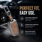 Metal Leather Brown Car Key Cover Compatible For Tata: Nexon, Harrier,Tiago, Tigor BS6, Tigor EV, Safari 2021, Altroz, Safari Gold, Gravitas, Punch