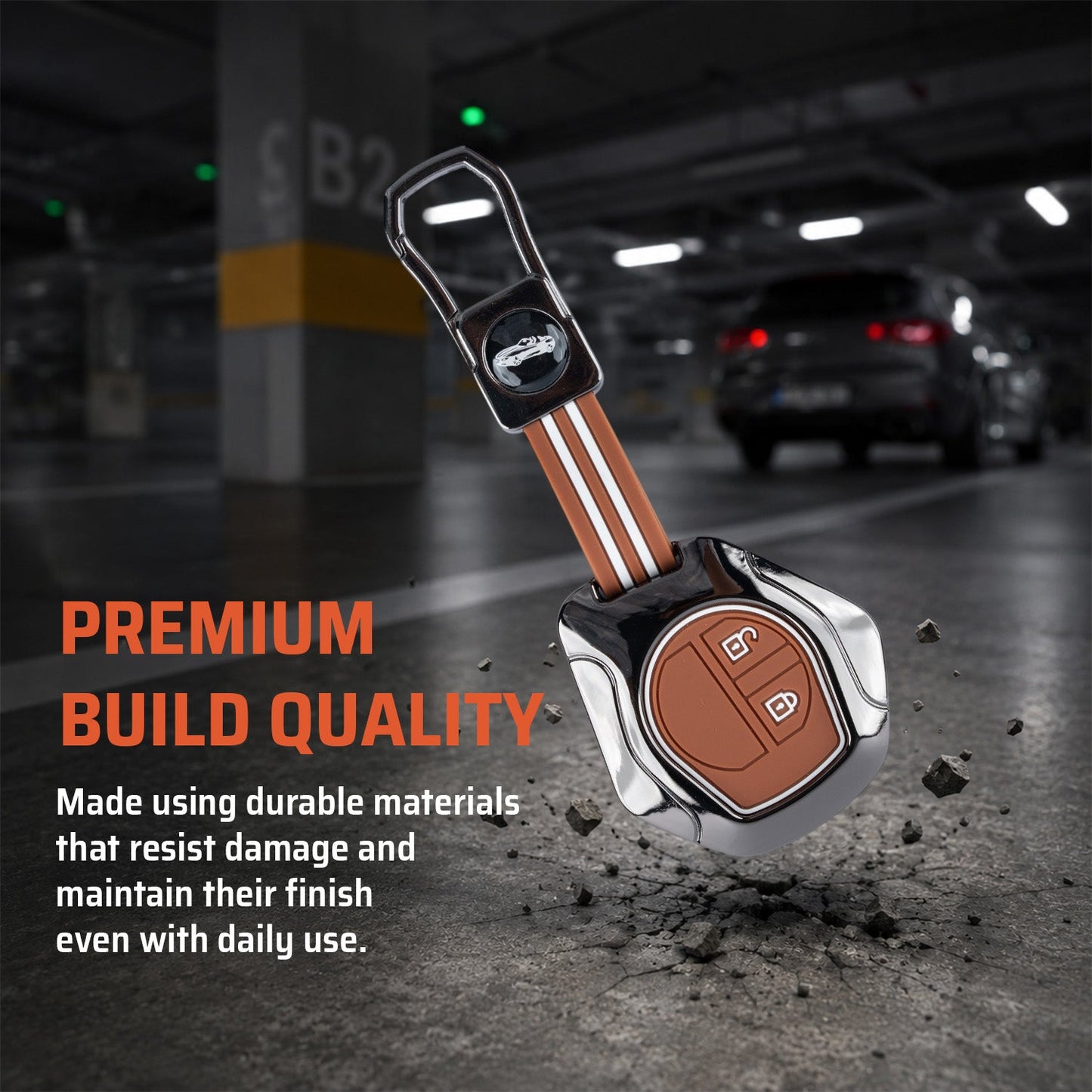 Metal Key Cover Compatible For Suzuki: Swift, Dzire, WagonR, Brezza, Grand Vitara, Fronx, Jimny, XL6, Ignis, Ertiga, Baleno,Celerio,Ciaz